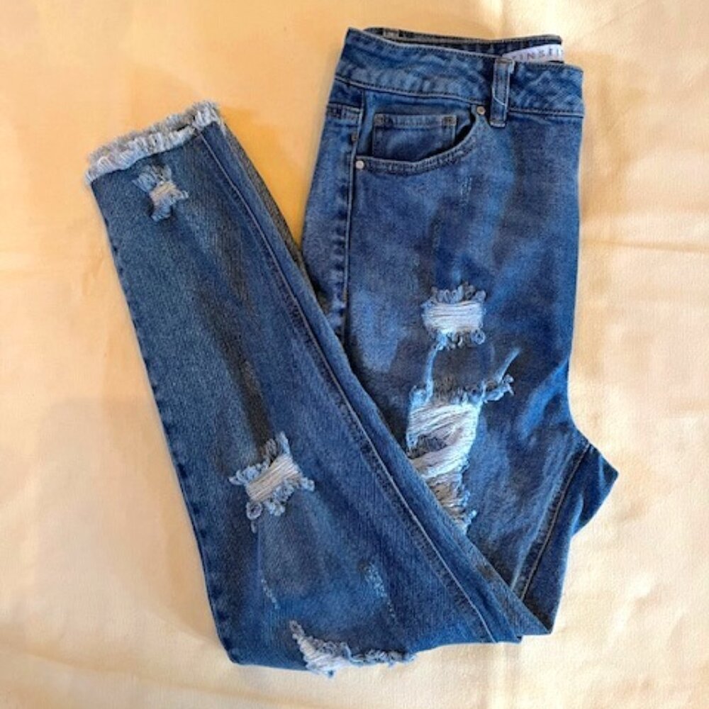 TINSELTOWN | Jeans Women High rise Raw hem Sz 13 Jr